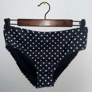 Black and White Polka Dot Bikini Bottoms